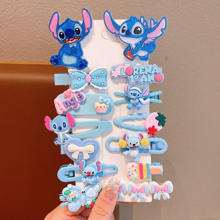 Stitch cartoon cute hairclip set for girls