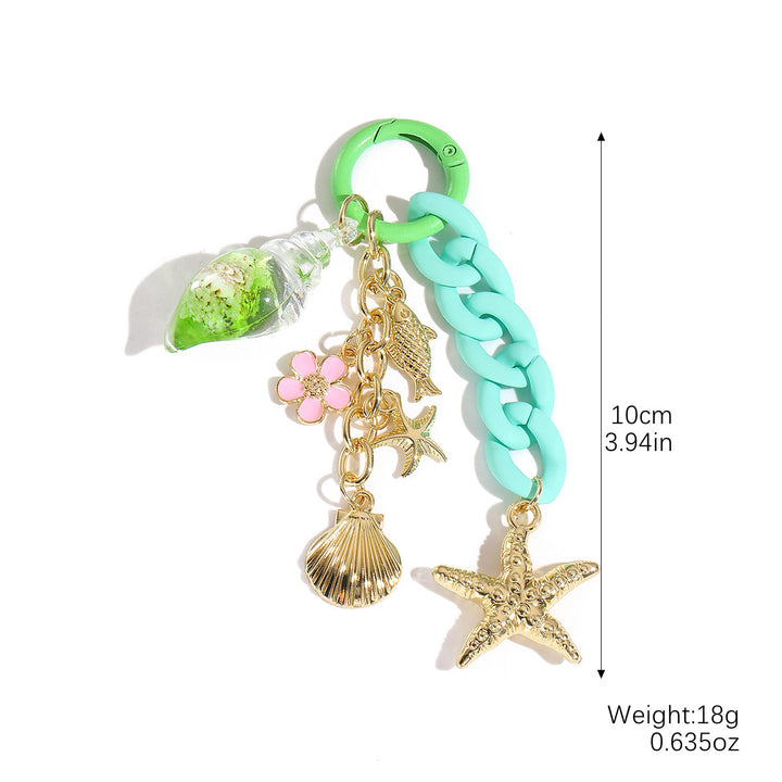 Bow&letter beaded pendant keychain charm gift