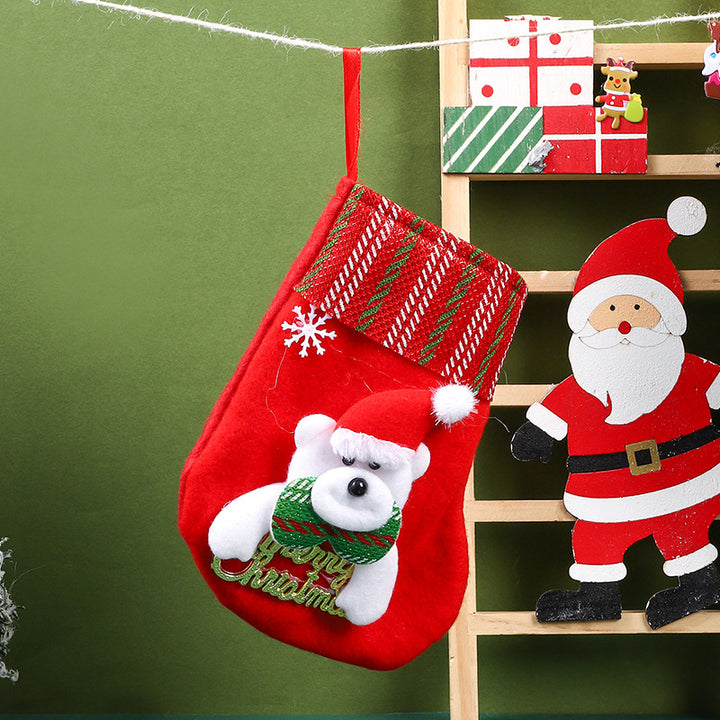 Christmas socks decoration small Christmas Santa Claus gift bag