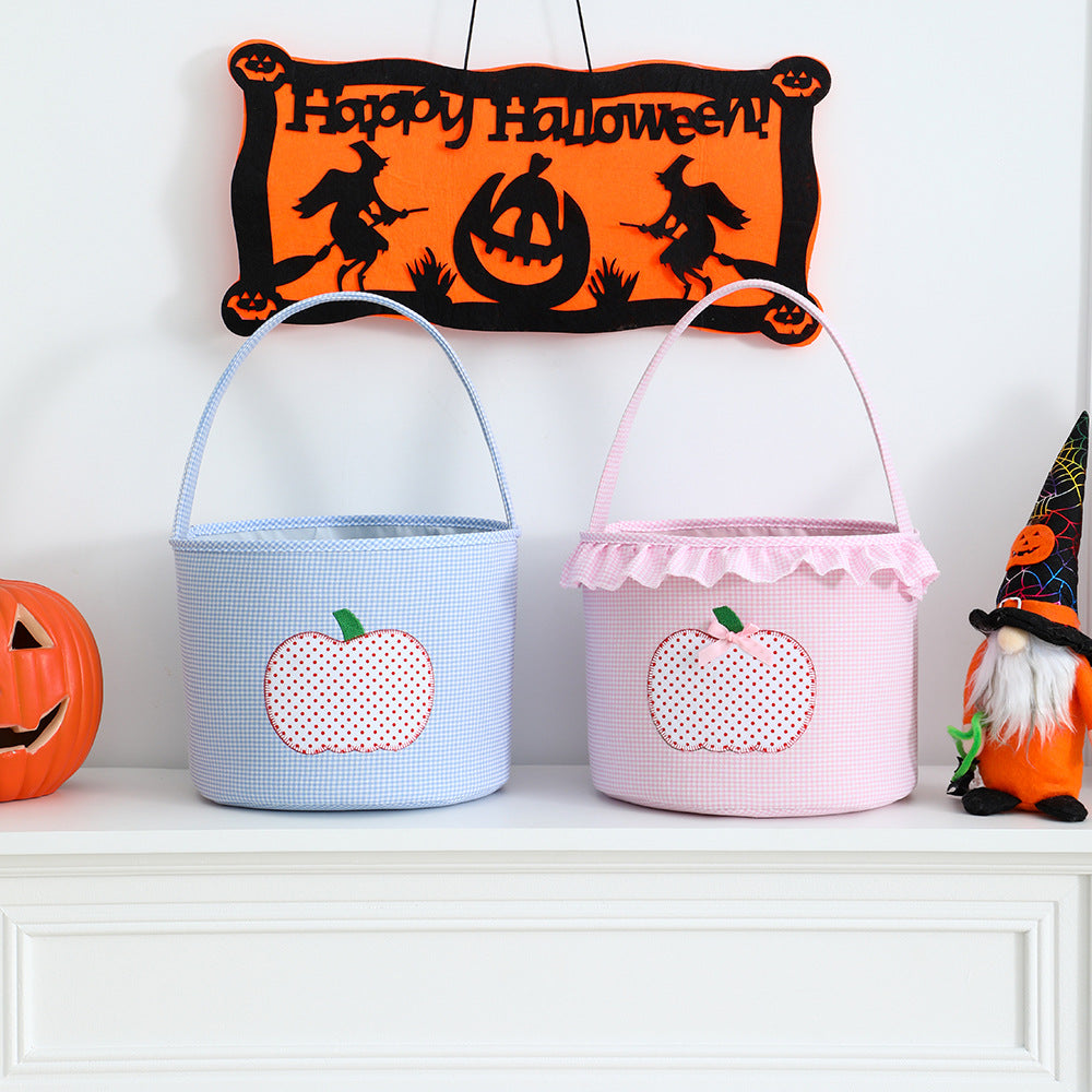 Halloween Pumpkin Trick‑or‑Treat Candy Basket Storage Basket