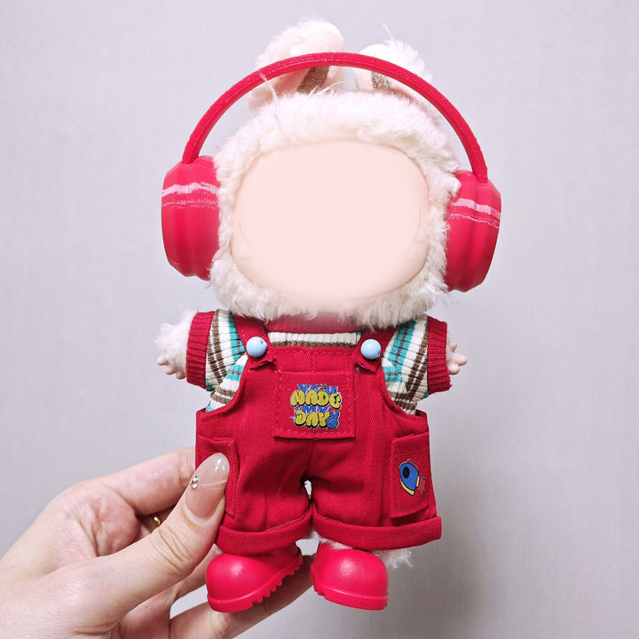 Labubu Red overalls 4pcs set