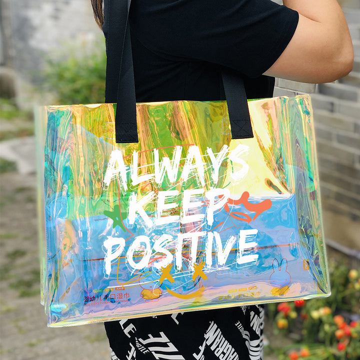 Laser PVC transparent jelly bag beach waterproof bag