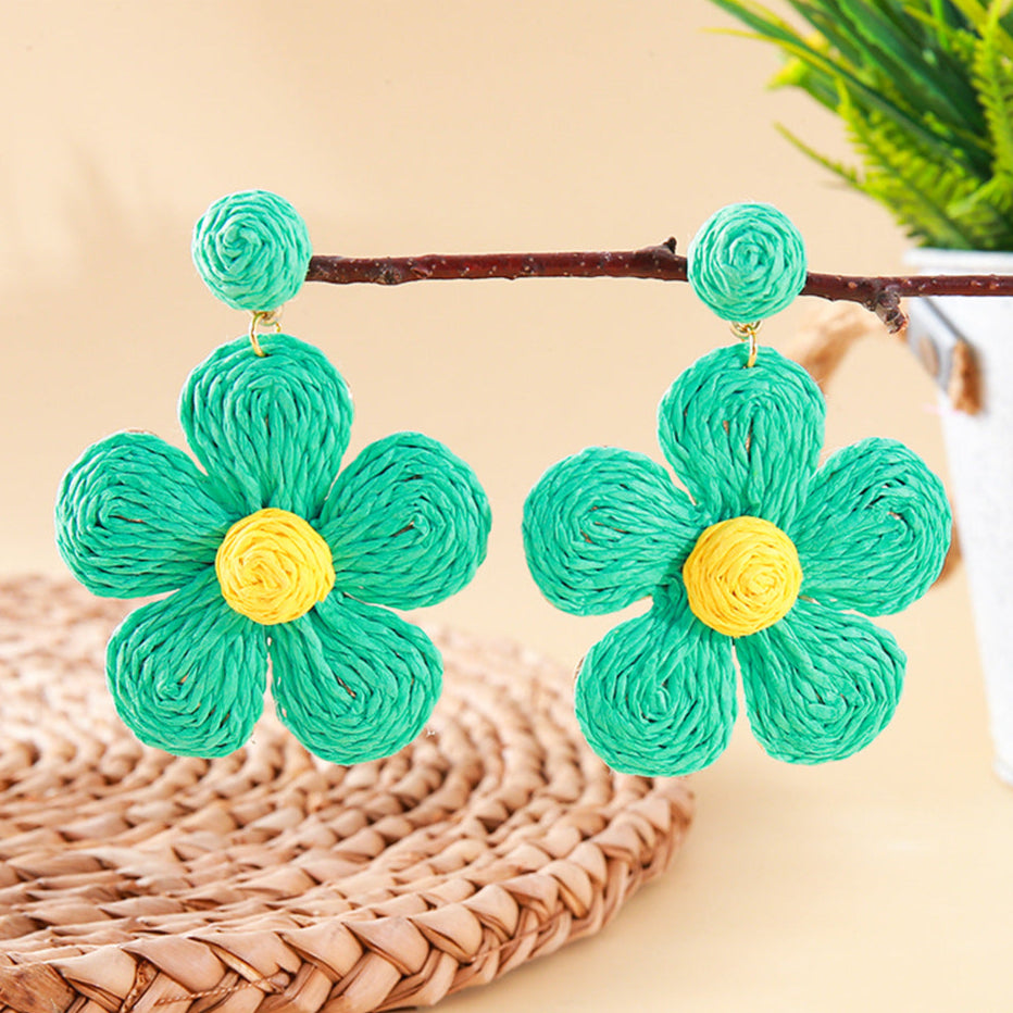Boho Hand-woven Flower Earrings for Women