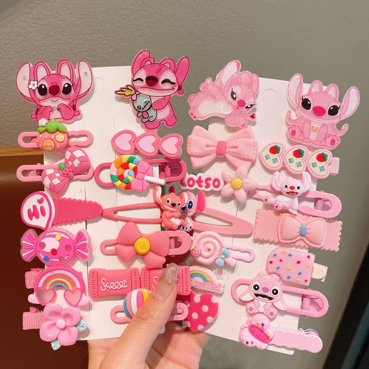 Stitch cartoon cute hairclip set for girls