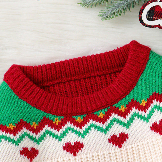 Christmas cute gingerbread embroidered sweater