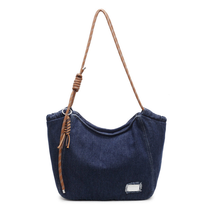 Large capacity denim tote bag shoulder bag