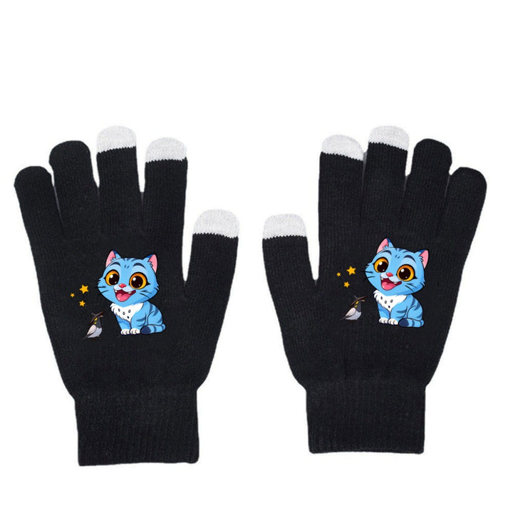 KPOP demon hunters Printed Knitted Touch Screen Gloves