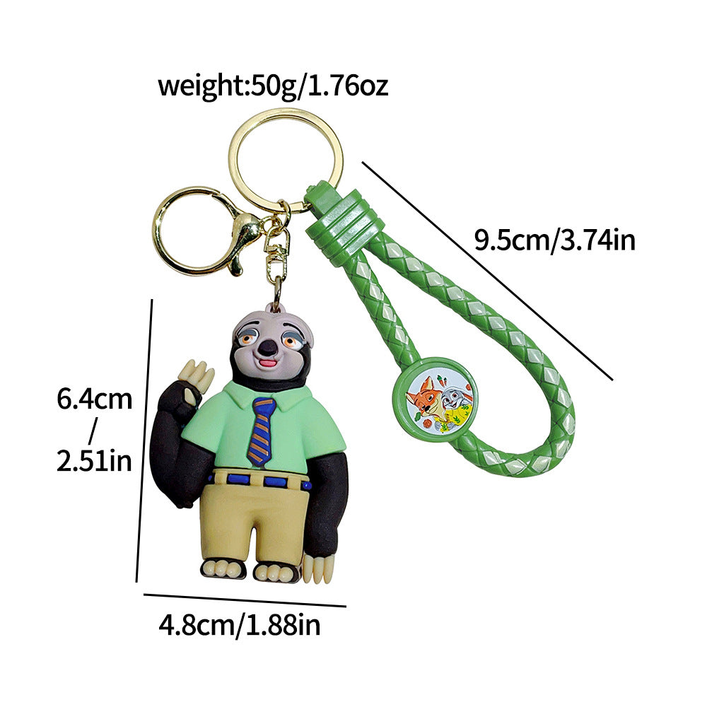 Zootopia character Silicone KeyChain Nick Judy pendant