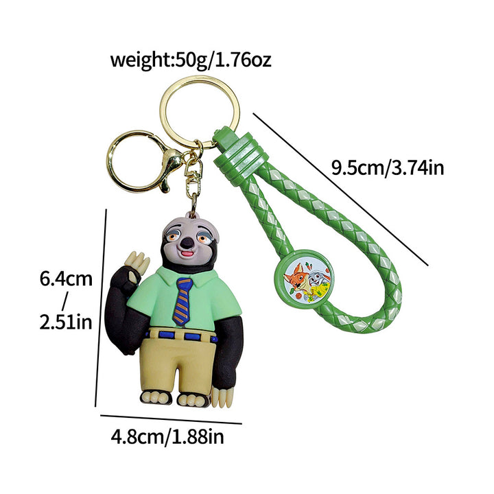 Zootopia character Silicone KeyChain Nick Judy pendant