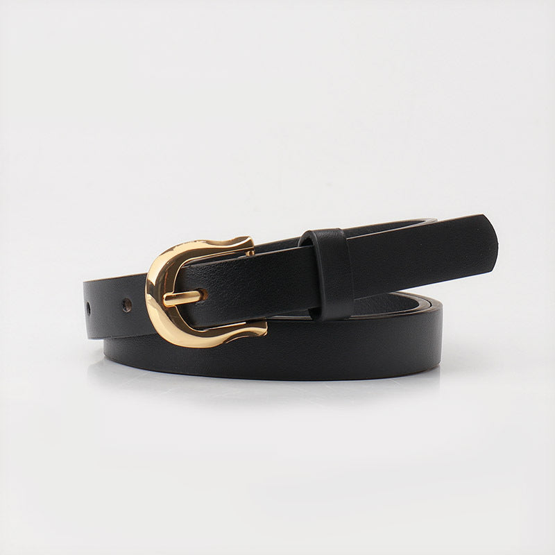 Women's candy color pin buckle belt