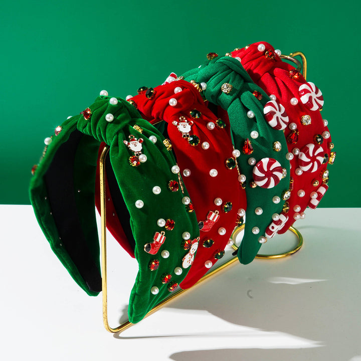 Christmas Peppermint Candy Rhinestone Headband