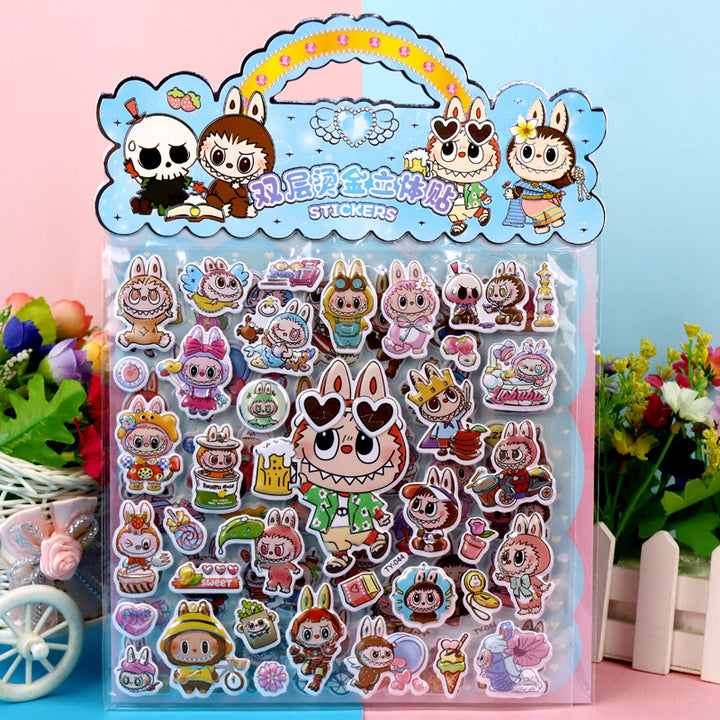 3D LABUBU bubble stickers cute labubu stickers