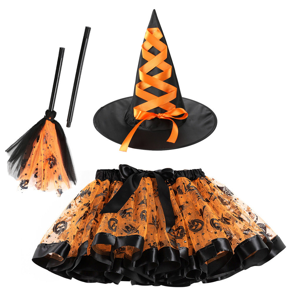 Halloween little devil mesh tutu skirt Halloween costumes