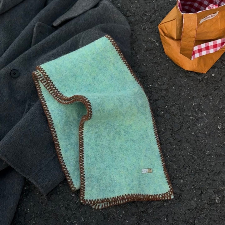 Lockstitch soft Color Contrast Warm Scarf