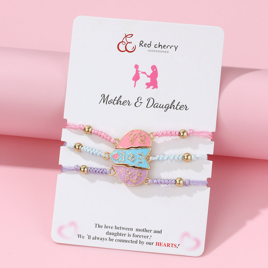 Valentine's Heart-shaped magnetic bracelets for best friends 3pcs set