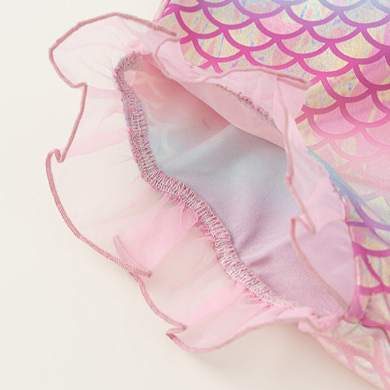 Lace ruffle Mermaid Swimsuit for girls