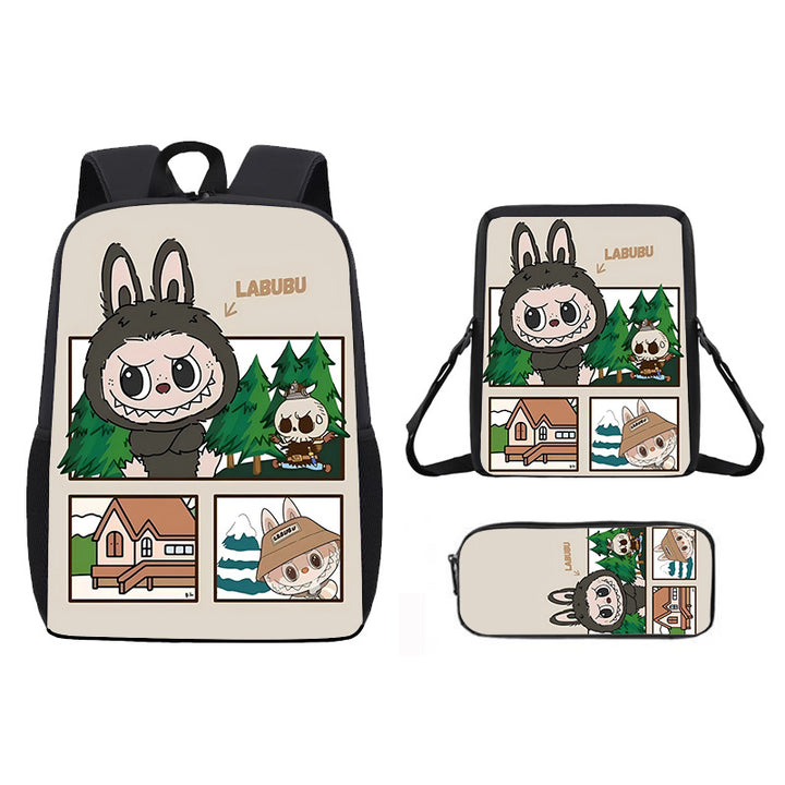 Labubu school bag 3PCS set backpack pencil case