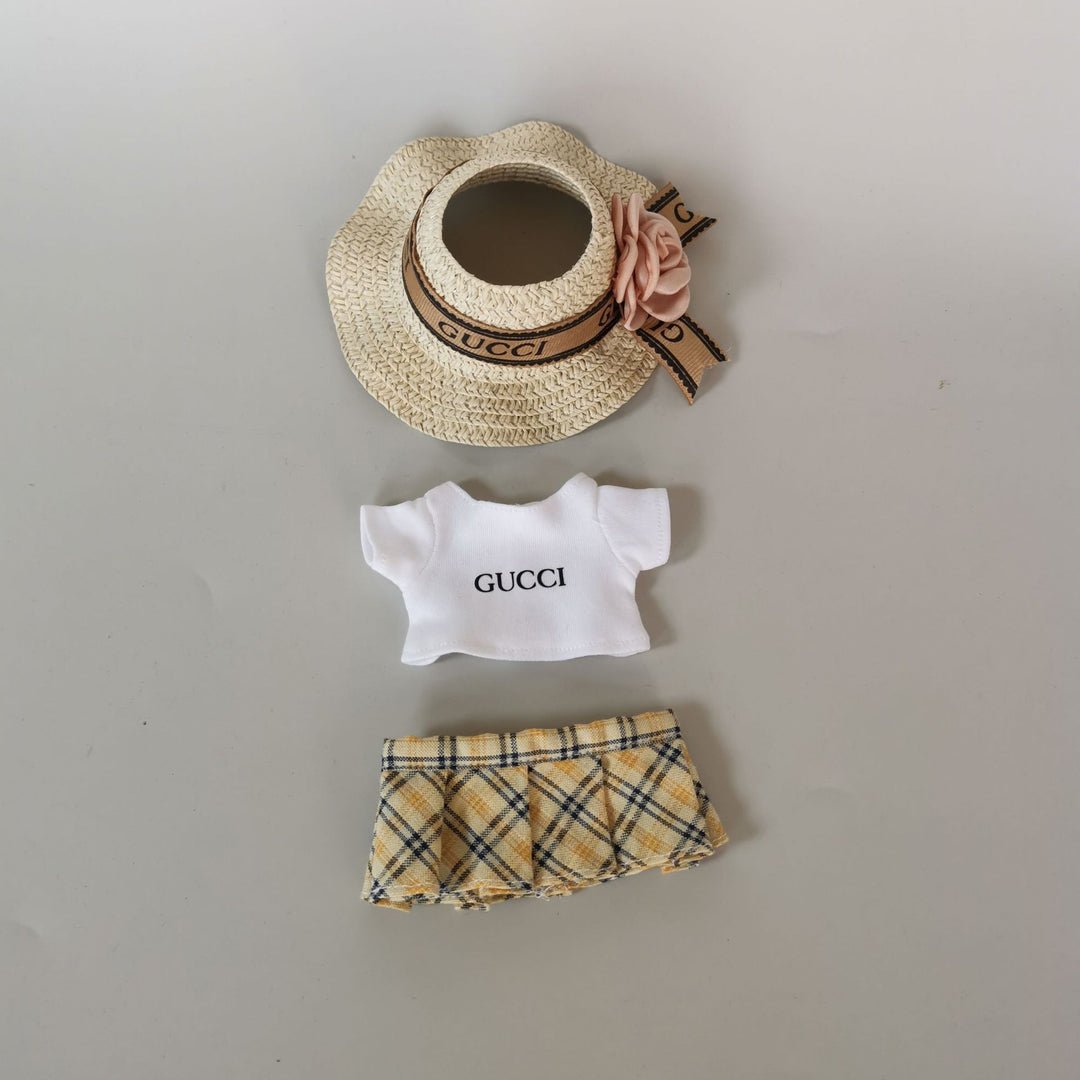 Labubu designer skirt set dolls clothes