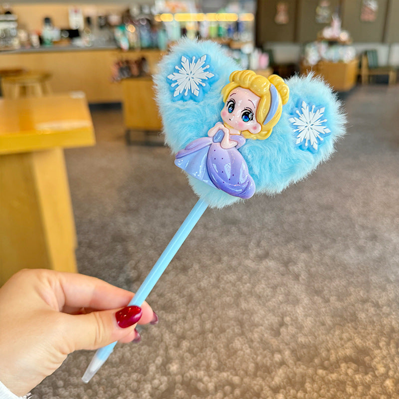 Princess furry Love Heart Ballpoint Pen Creative gift