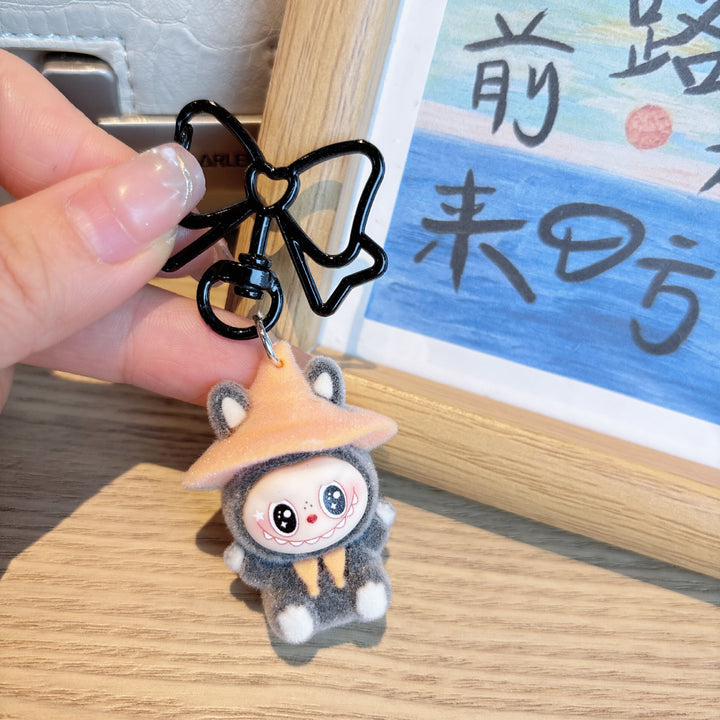 Magic witch hat labubu keychain Halloween gift