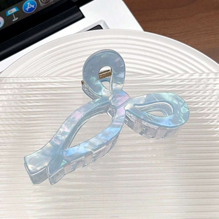 Jelly color bow hair claw clip fairy ribbon bow hair clip