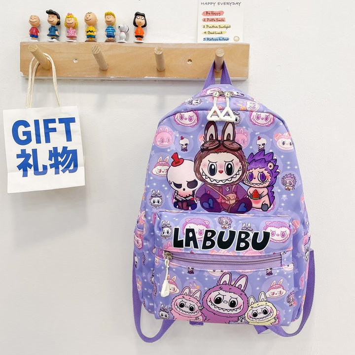 Lightweight large capacity children's labubu school backpack
