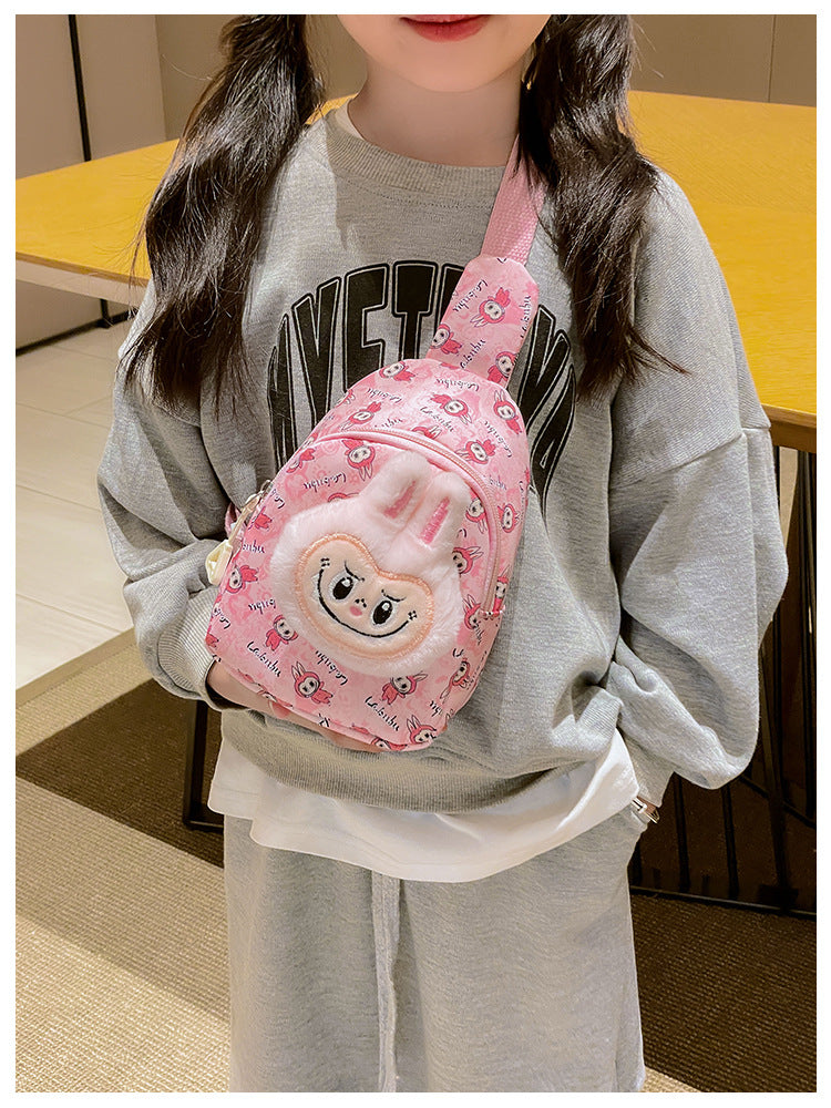 Labubu plush chest bag cartoon labubu crossbody bag