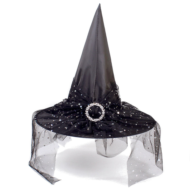 Halloween Glitter Mesh Witch Hat Party dress hat