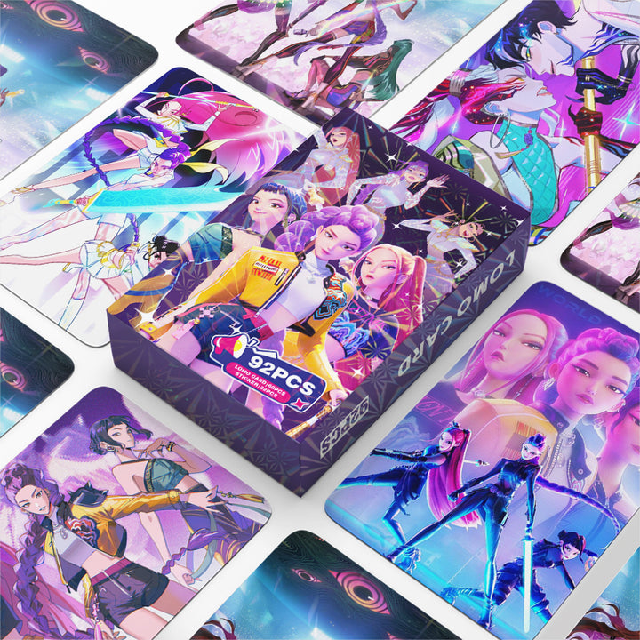 KPop Demon Hunters 60PCS LOMO Card&32PCS Stickers set