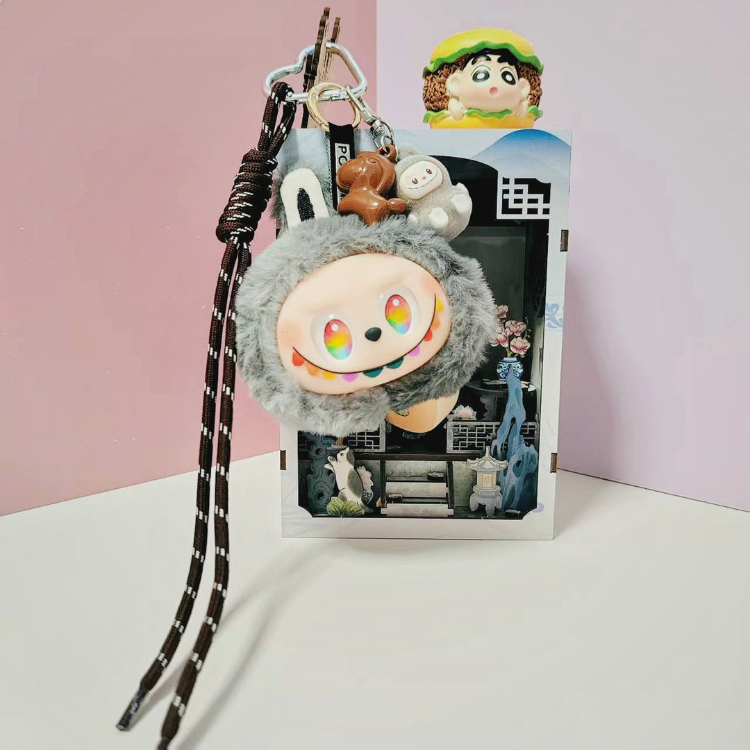 Plush Labubu keychain creative bag pendant small gifts
