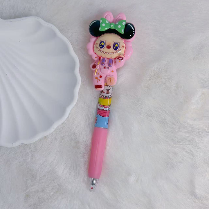 Cartoon dress-up labubu ballpoint pen Gel pen-black ink