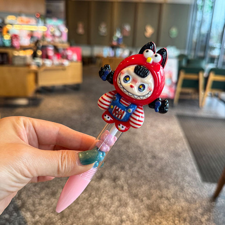 Cartoon dress-up labubu ballpoint pen black ink