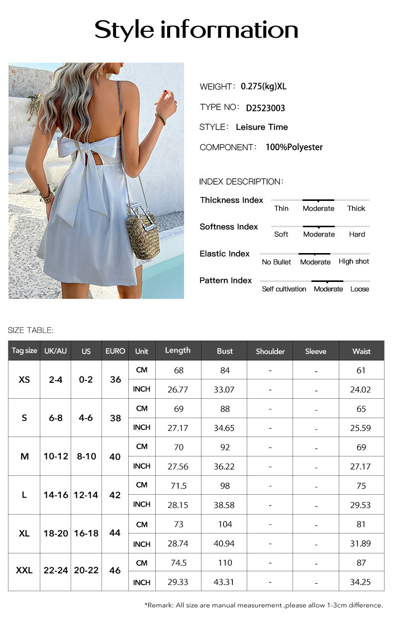 Bowknot backless strapless dress party evening dres