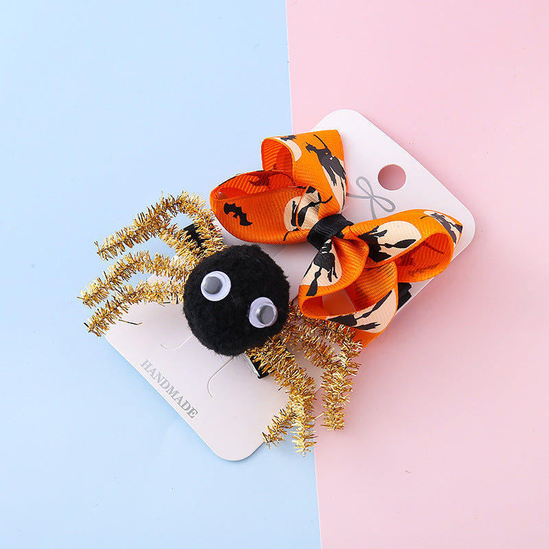 Halloween funny 3D spider hair clip party dress up