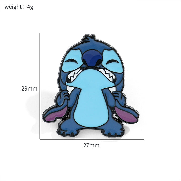 Cute cartoon Stitch metal alloy brooch Stitch badge