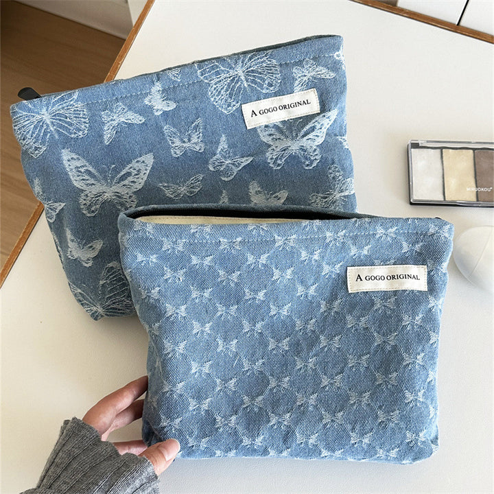 Denim Fashion Cosmetic Bag travel toiletry bag
