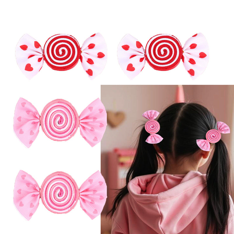 Valentine's Day Heart Candy Hair Clip Cute Hair Clip for Girls