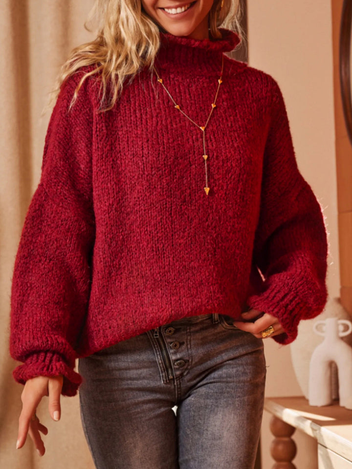Christmas Turtleneck red sweater design cardigan