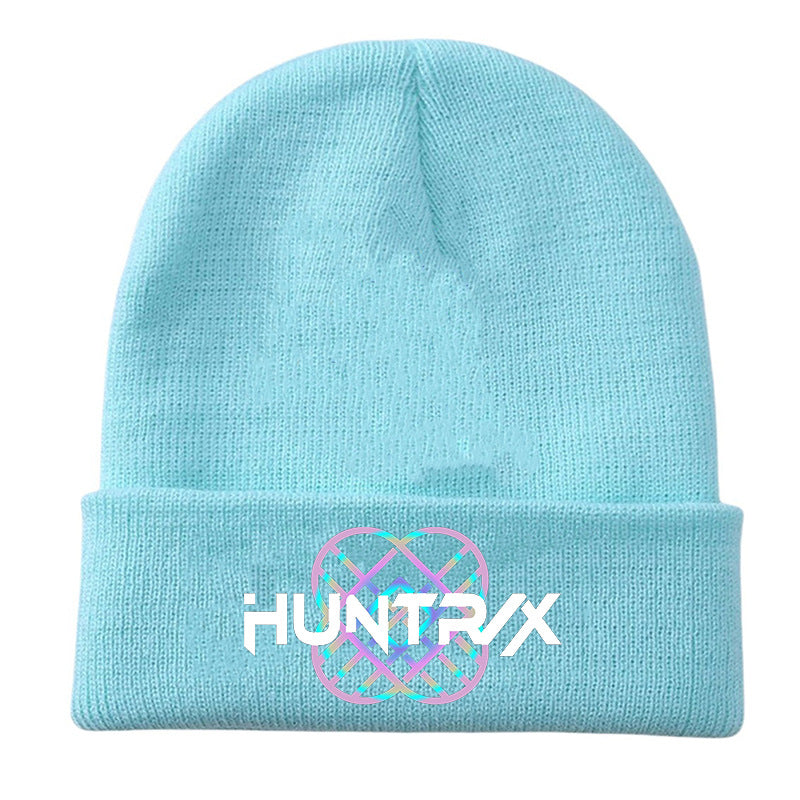 Kpop Demon Hunters knitted beanie hat-blue