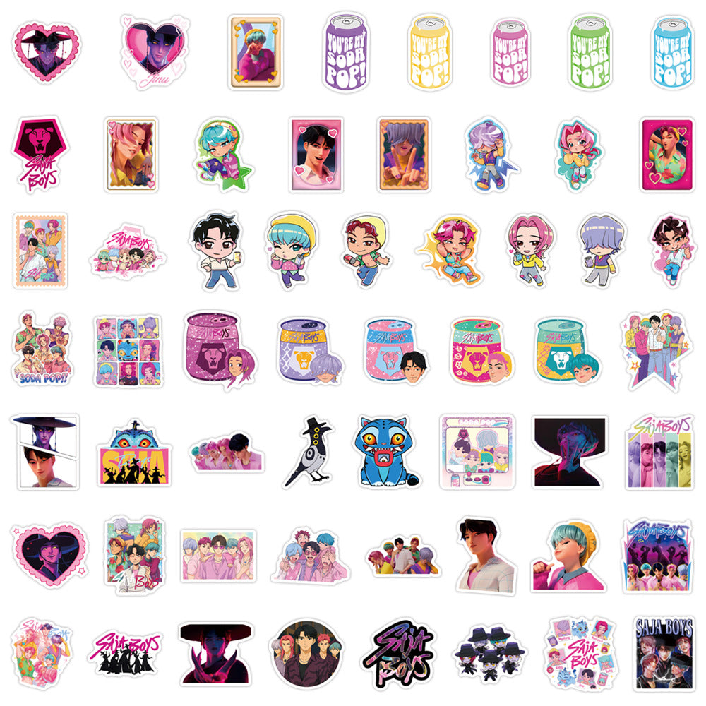 KDH K-pop inspired saja boys Waterproof Stickers Pack of 55