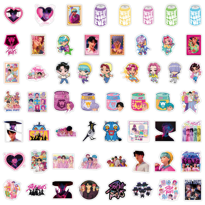 KDH K-pop inspired saja boys Waterproof Stickers Pack of 55