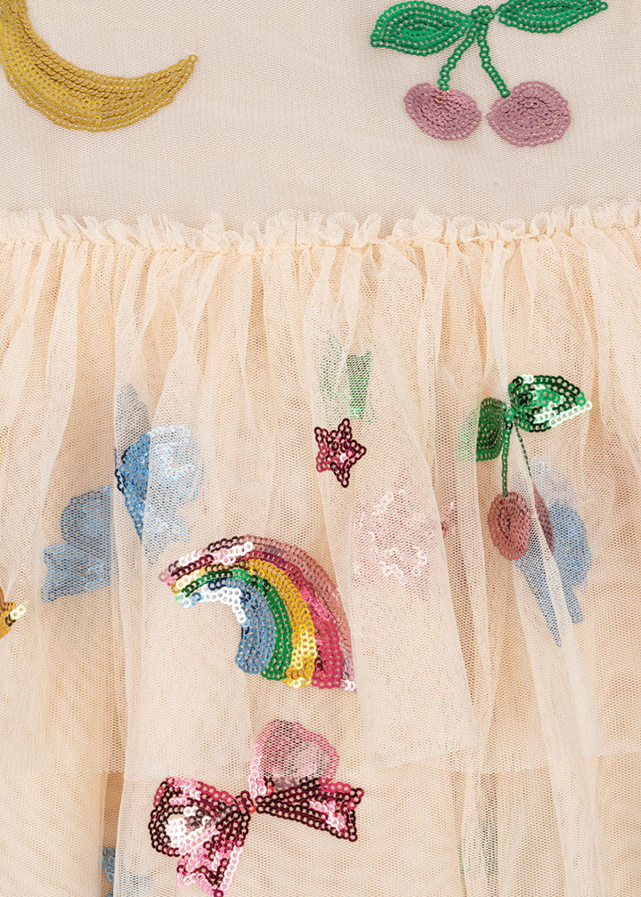 Rainbow sequin fairy tale dream tutu puff dress for girls-preorder