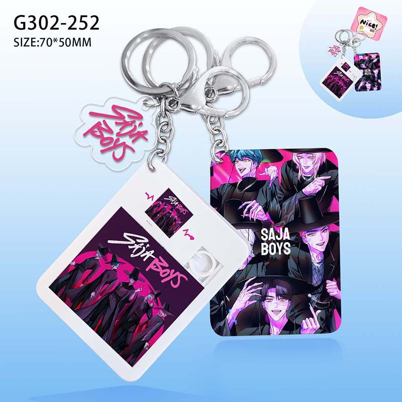 KPop Demon Hunters Saja boys Slide Puzzle keychain