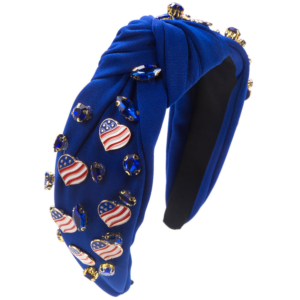 Love American flag deco wild Headband for 4th of July