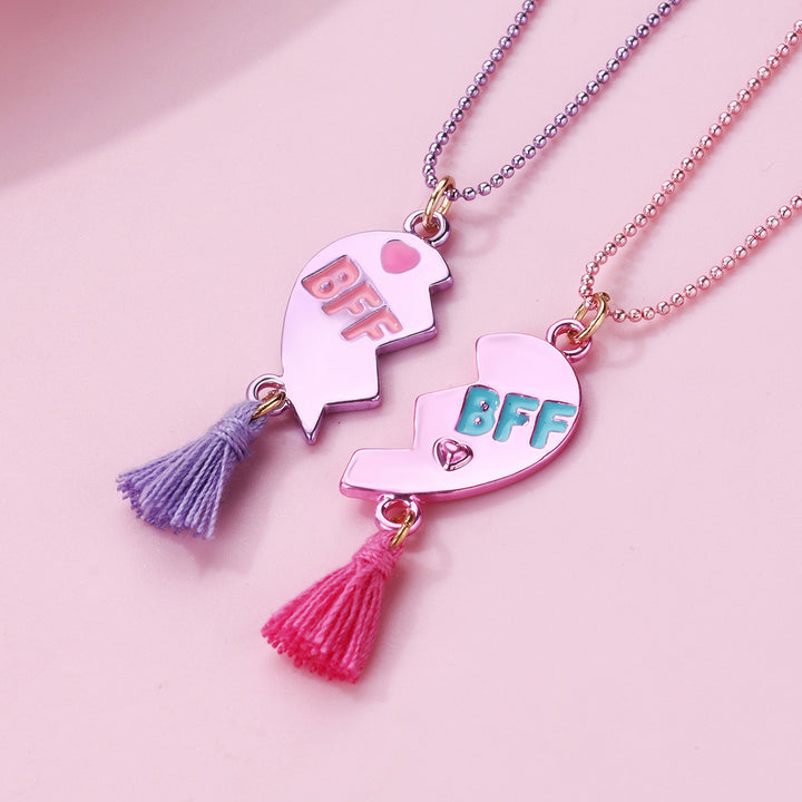 Valentine's best friends 2pcs necklace students gift
