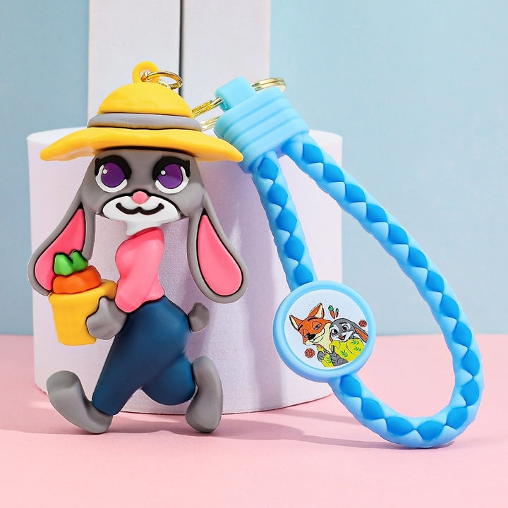 Zootopia character Silicone KeyChain Nick Judy pendant