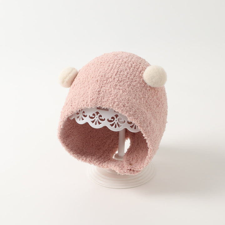 Baby cute ear protection hat warm plush hat