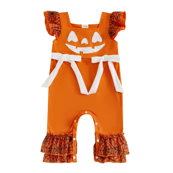 Cute Halloween Ghost Applique Bodysuit romper