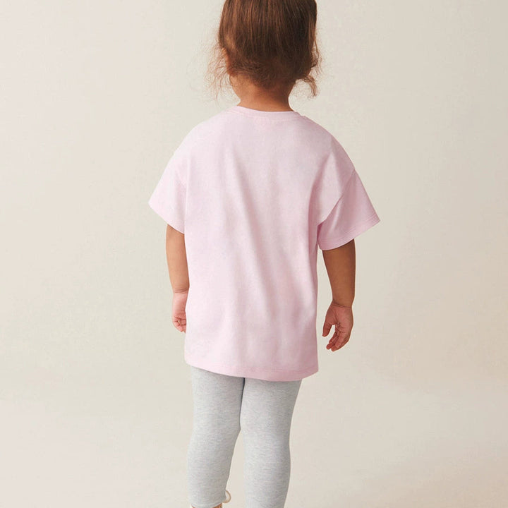 Pink Mermaid Short Sleeve tee& leggings set for girls
