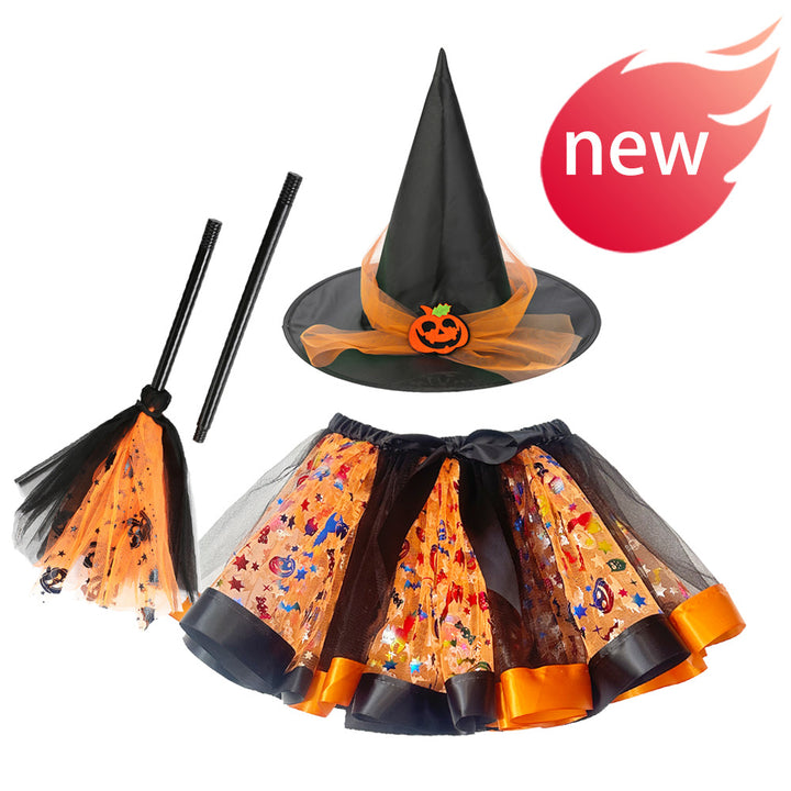 Halloween little devil mesh tutu skirt Halloween costumes